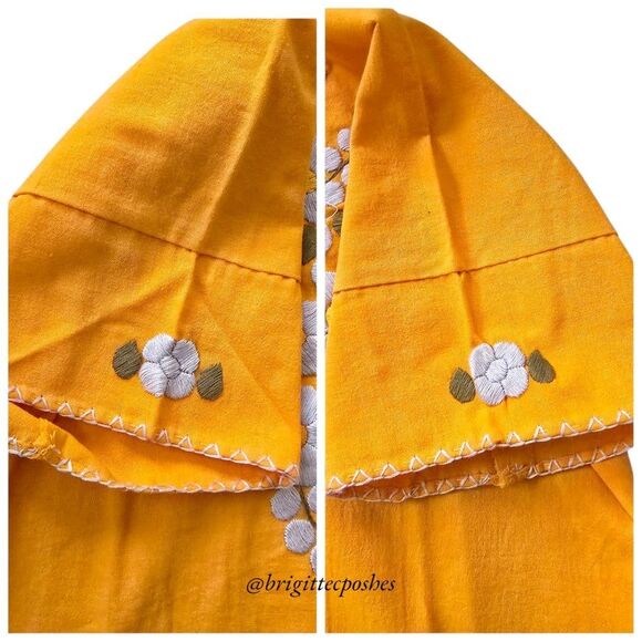 HANDMADE Traditional Embroidered Mexican Blouse - Picture 6 of 12